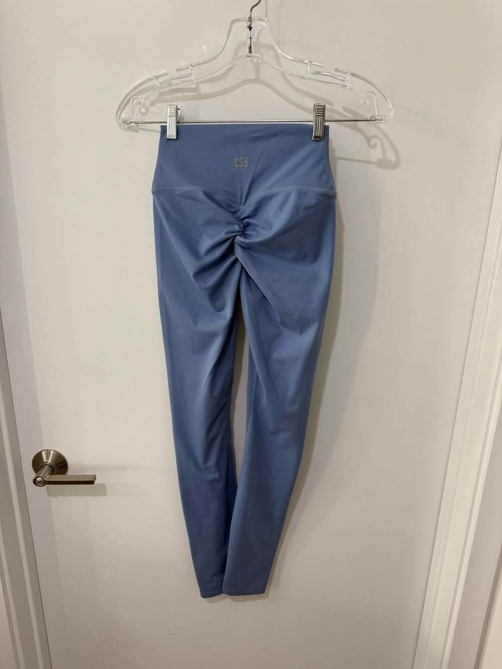 CSB Crop Shop Boutique High Waisted Scrunch Booty Leggings Blue Size S - Picture 4 of 8